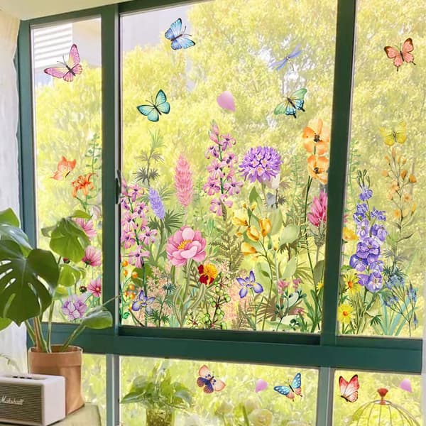 Fönsterdekal Trädgård - Väggdekor för Hemmet 30*60cm