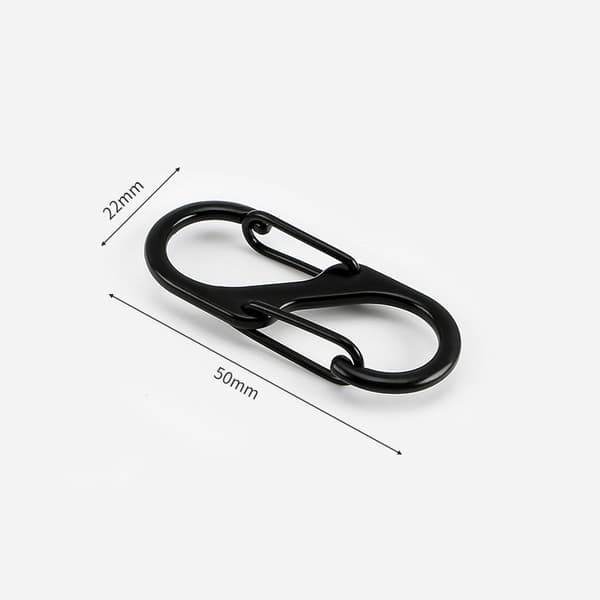 Karbinhakar, 10-pack, små karbinhakar, S-formade karbinhakar, mini-karbinhakar, nyckelringar
