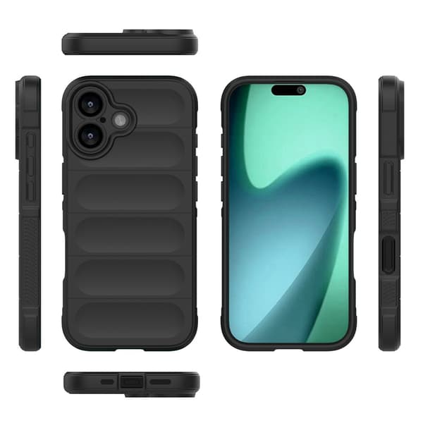 iPhone 17 puhelin kotelo, pehmeä kotelo, musta