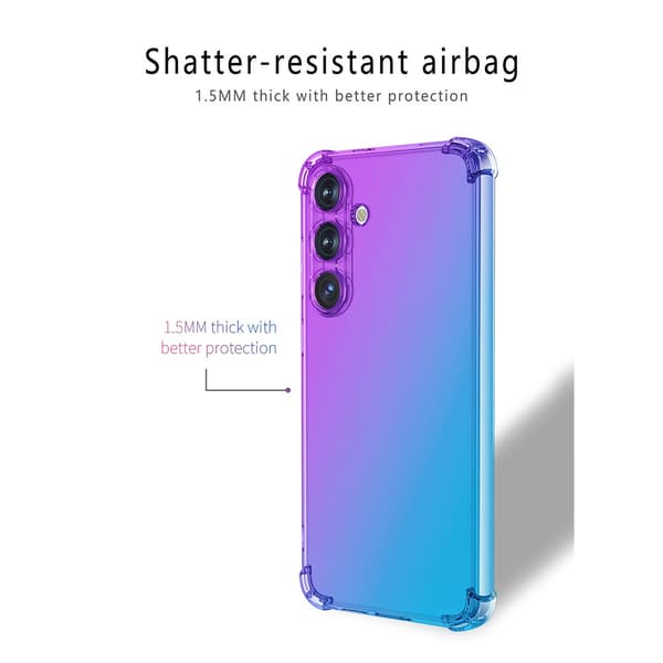 Samsung Galaxy S22 Plus Telefondeksel, Gradient, Støtsikkert (Lilla Blå)