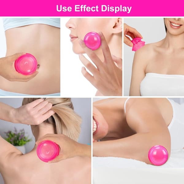 4-delars set - Slimming Cupping - Slimming Cupping - Koppningsset - Koppningsmassage - rosa