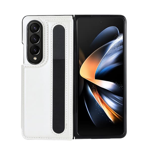 SAM Galaxy Z Fold7, Sammenleggbart telefondeksel med pennholder, Hvit