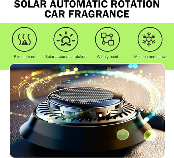 2-pack Drift Bil Luftfräschare Solcellsdriven Automatisk Roterande Diffuser Smart Bil Luftfräschare Bil Doft Lukteliminator eller Bil & Lastbilstillbehör
