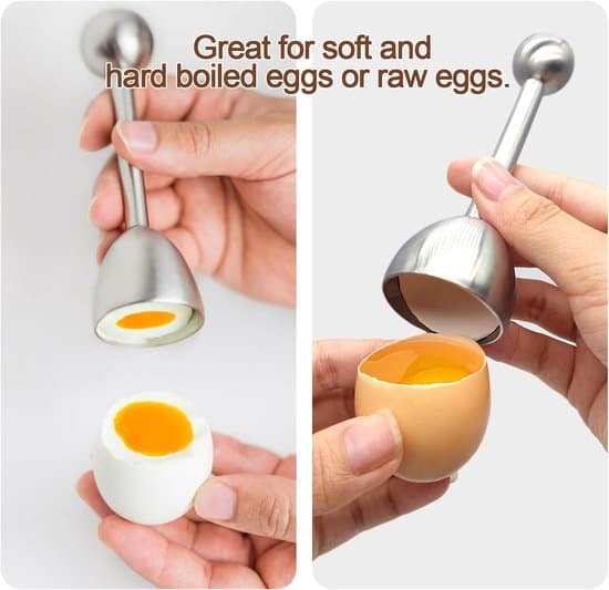 Eggeskallkutter - Rustfritt stål - Kjøkkenutstyr - Sølv - Ett stykke