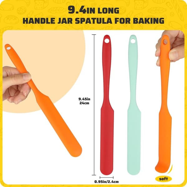 3-delars set - Silikonspatel - Pannkaksspatel - Skrapa - 24 cm