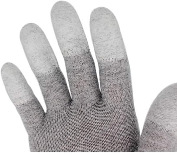 10-parpack - Antistatiska handskar - Grå kolfiberbelagda - Säkerhetshandskar