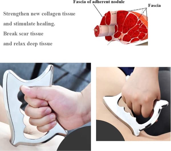 Gua sha massageværktøjer i rustfrit stål - Gua sha-brætter i rustfrit stål - Gua sha massageværktøjer til kropspleje