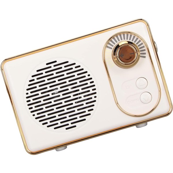 Retro Bluetooth-högtalare - Retrohögtalare - Bluetooth 5.0 - extra bas - Vit