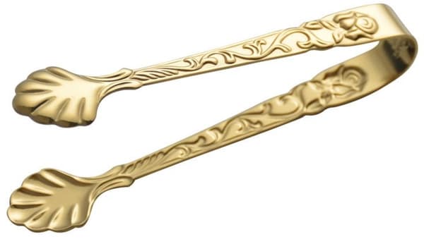 Sockertång i guld – 9 cm | Elegant och stilfull servering