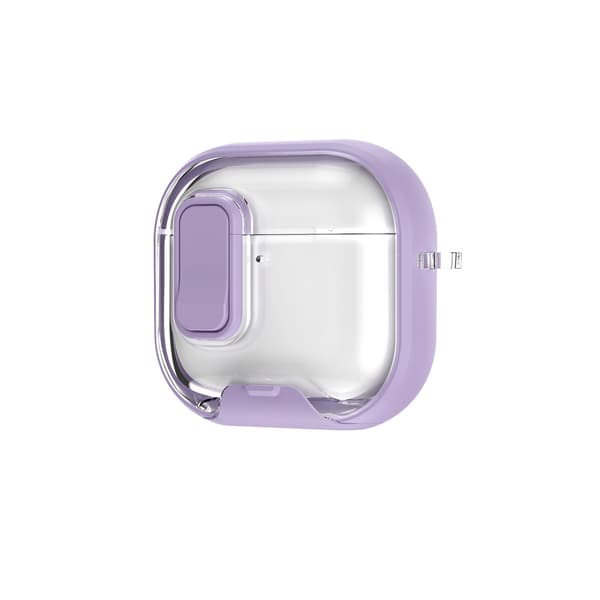 iPhone AirPods 4, Øretelefonstativ, Låsbart Etui, Lilla