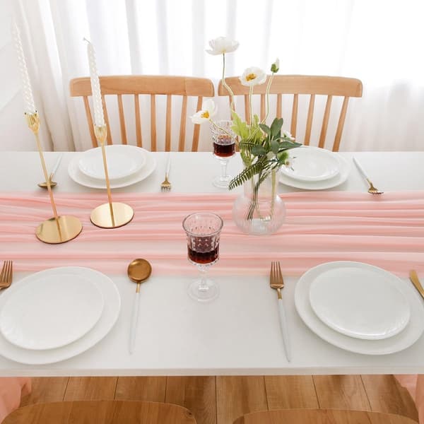 Bordslöpare textil och duk 75x300cm – ljusrosa