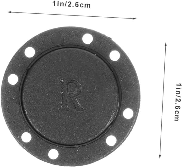 6-pack - Magnetknappar - Klädknäppen - Syknappar - Svart - 26mm