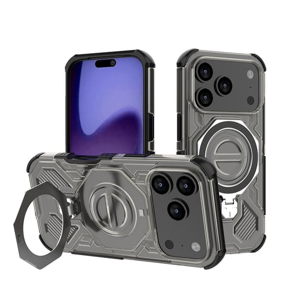 iPhone 17 Pro Airbag Mobilskal, Skyddande Mobilskal, Svart/Grå
