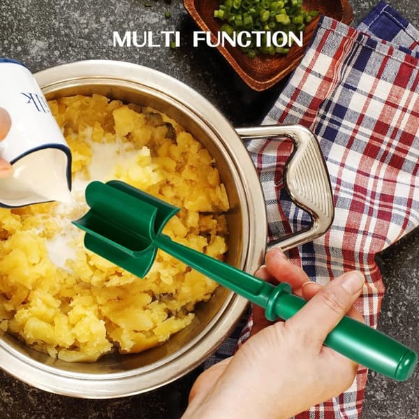 2-pack multifunktionell köttkvarn, hamburgerhackare, potatisstöt, köttkvarn, köksredskap (svart och grön)