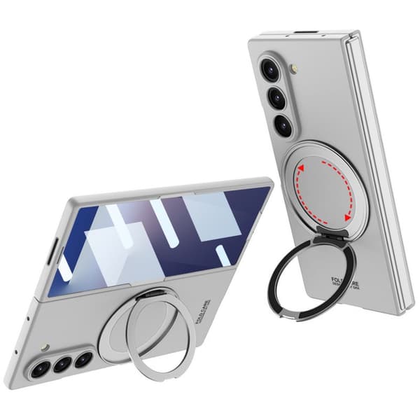 Samsung Fold7 mobilskal, stöttåligt skyddsfodral, silver