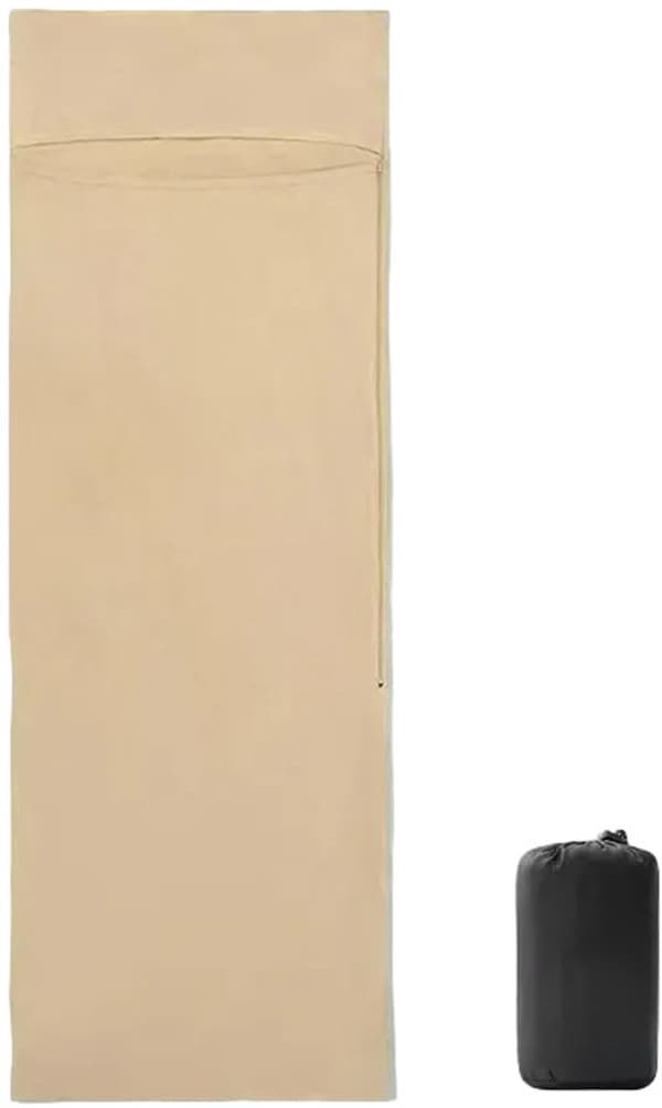 Sovsäck, Lätt Sovsäcksliner, Bomullssovsäcksliner, 210x75cm Bomullssovsäcksliner, Packbar, Portabel Lätt Ryggsäck