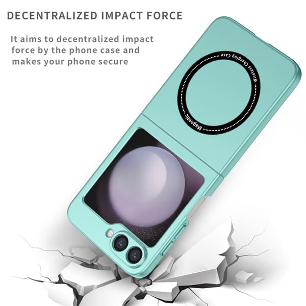 Samsung Galaxy Z Flip 4 telefondeksel, anti-fallbart sammenleggbart deksel, lyseblå