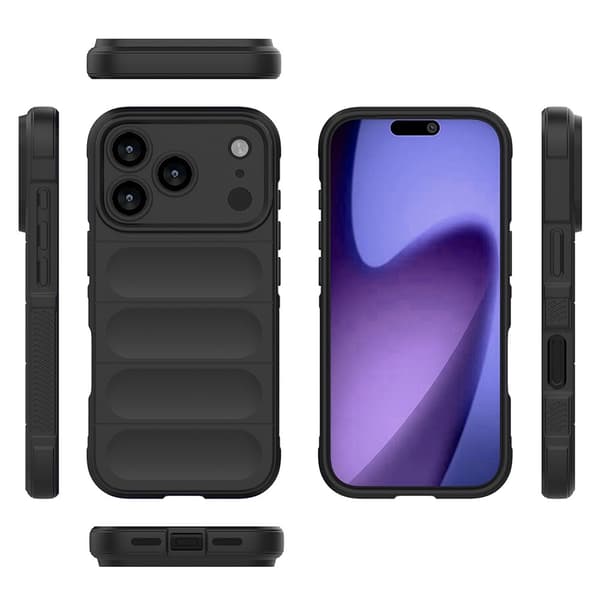 iPhone 17-PRO telefoncover, blødt cover, sort