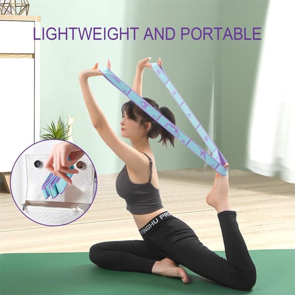 Elastisk yogabånd for fysioterapi, dans, yoga, pilates, gymnastikk, elastisk pilates, elastisk bånd for kvinner og menn