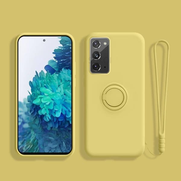 Sam Galaxy A53 5G, TPU Cover, Cover med Ringholder (Gul)