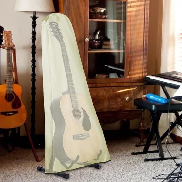 1-delt - Gitarstøvdeksel - Instrumentdeksel - Bærbart utendørs instrumentdeksel (Beige)