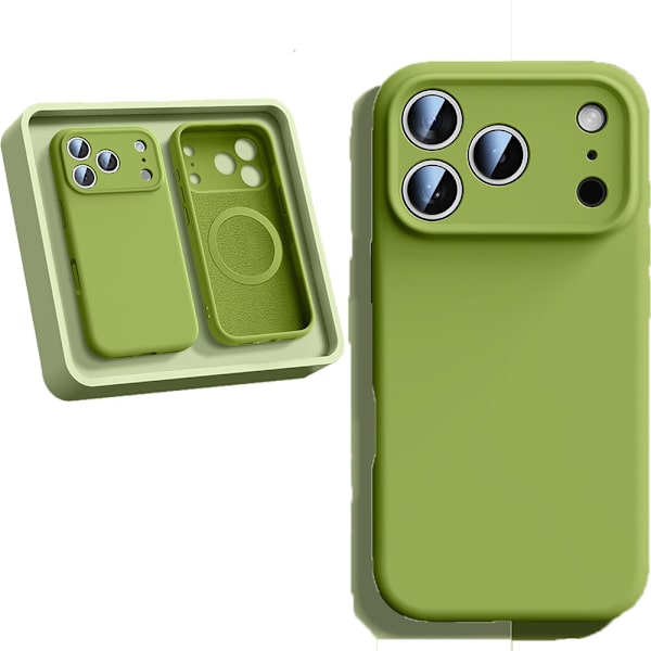 iPhone 17 Pro Max Silikone Telefon Cover, Grøn