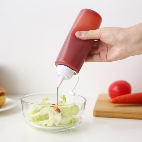 Sovseflasker - Sovsebeholdere - Sæt med 6 300 ml sovseflasker - Gennemsigtige plastik squeeze-flasker - Til maling, bagning, ketchup
