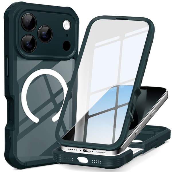 iPhone 17 Pro Max telefondeksel, støtsikkert deksel, mørkeblå