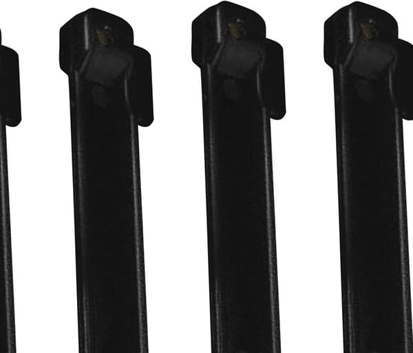 5 pløkker, pålidelig telt- og markisemontering, sort, 15 cm