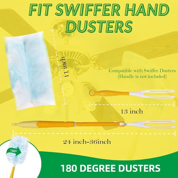 Kompatibel med Swiffer Duster Refills, Elektrostatisk dammvippa Engångsbyte för elektronik, möbler, 10-pack, Blå