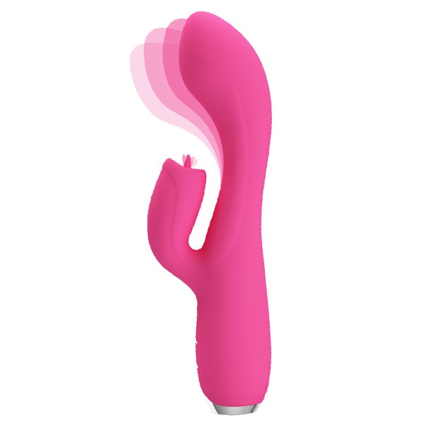 Pretty Love Doreen Pink Rabbitvibrator med roterande tunga