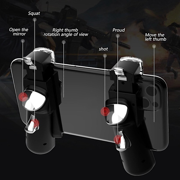 Spil Trigger Mobil Spil Controller Seks-finger Spilknap L1r1