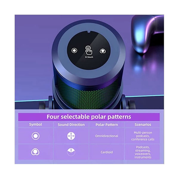 USB Mikrofon Kablet Live Karaoke Lydkort Datamaskin Mobiltelefon
