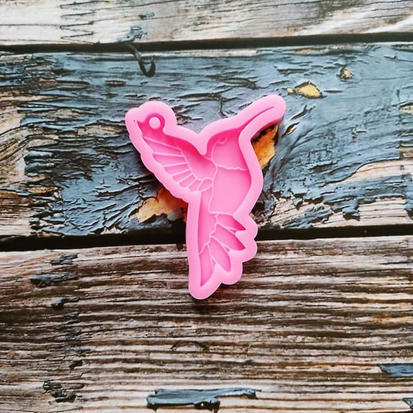 4 Stykker Kolibri Blomst Epoxy Resin Form Nøglering Vedhæng Ke