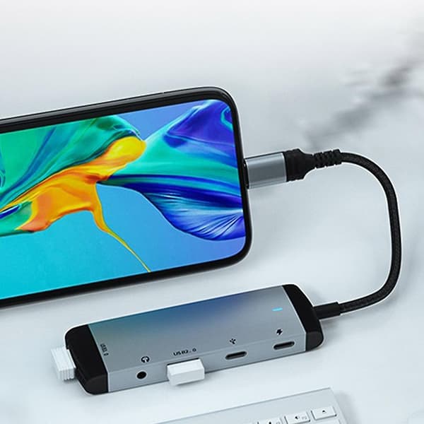 Højhastigheds USB 3.0 Data Hub Adapter Multi Type-c Hub Udvidelse 5