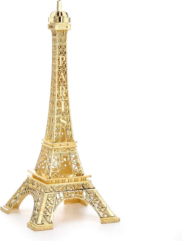 Eiffeltårn Statue Dekor, 18 cm Legering Metall Samleobjekt Figur Replika Suvenir Rom, Paris Eiffeltårn. (gull) gold