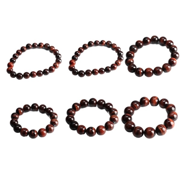1/2/3/5 Natursteinperler - Lett å bruke Tigerøye Armbånd Rød Tigerøye 8MM 1 stk Red Tiger Eye8MM 1 Pc