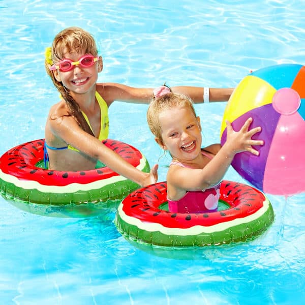 Oppustelig badering til børn, vandmelon oppustelig pool float, lille oppustelig pool badering til børn