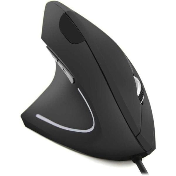 Venstrehendt vertikal ergonomisk mus kablet optisk mikrofon