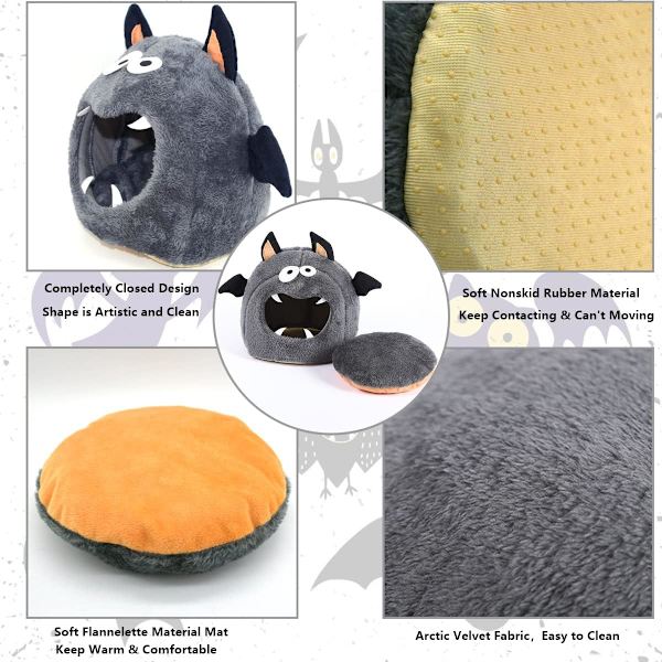 Marsvinsäng gömställe varm liten husdjurssäng monster hamster säng hus tillbehör för marsvin chinchilla
