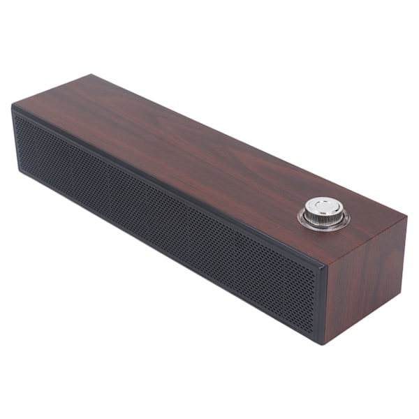 Trähögtalare för dator Skrivbord Soundbar HiFi Stereo Ljud AUX in Kabelansluten USB-driven Soundbar för PC Laptop Surfplattor Skärm