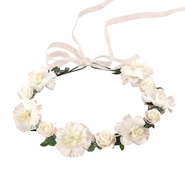 Blomsterkrone Blomsterkrans Hodebånd Garland Bohemsk Bryllup Bri