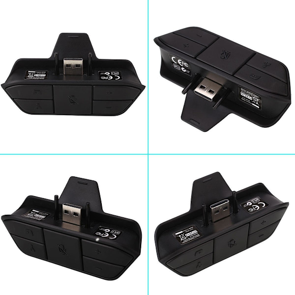 Stereo Hodetelefonadapter Lydmikrofon Hodetelefonkonverter for Xbox Juster Lydbalanse (Spesialpris)