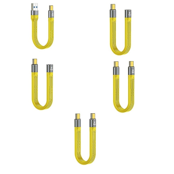 USB-C till USB-C och USB-A-kabel, 10/40 Gbps USB Typ C-kabel 100W PD F