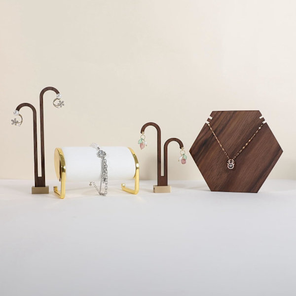 Hvide fløjls armbånds displays til salg, armring organizer og opbevaring til fremvisning, urholder stand guld smykkeholder 【Hvid】