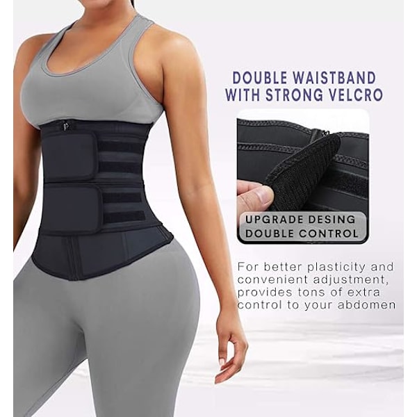 Taljetræner til kvinder Latex Underbust Dobbelt Træningsbælte Træning Sports Girdle