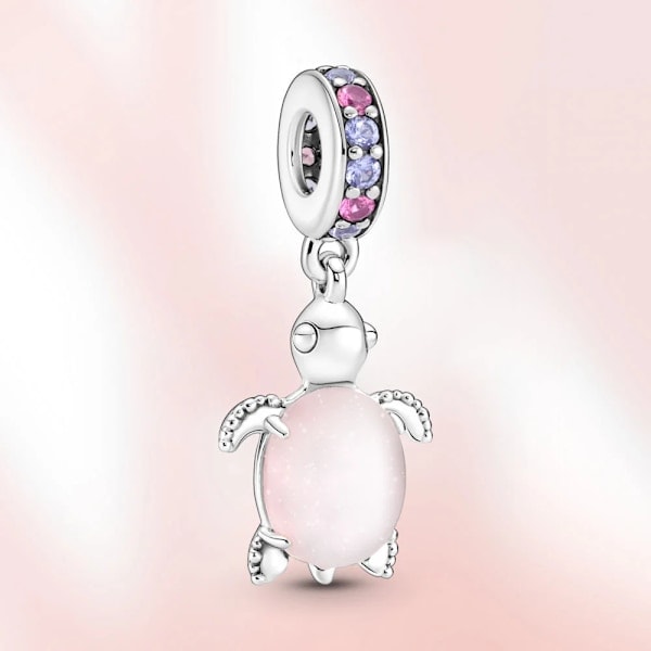 Ny Charm 925 Sterling Sølv Murloc Perle Krabbe Sort Perle Vedhæng Murano Skildpadde Passer Originalt Pandora Armbånd Kvinder Elsker Gave P26 P26