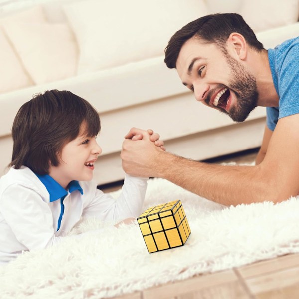 Magic Cube, Mirror Cube Speed Cube 3x3x3 Palapeli Speed Cube Aikuisten Lahja Lapsille, Kulta