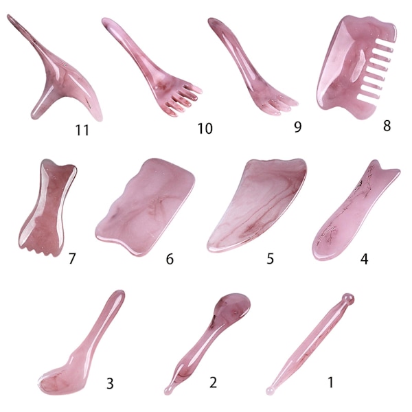 Gua Sha -hierontatyökalu kahvalla, lymfaterapia hierontalaite Scr