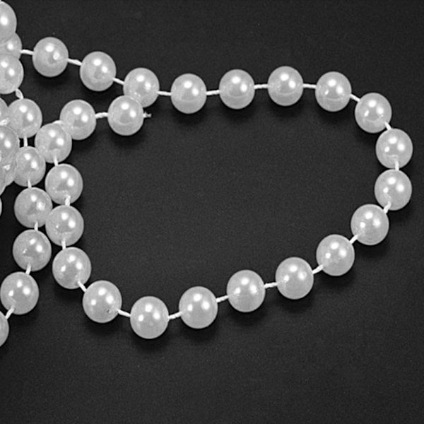 10 m lang perlesnor ABS imiteret perle dekorativ snor til ornament hjem DIY værktøj hvid